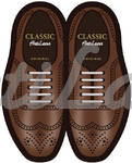 Cиліконові шнурки (АнтиШнурки) для класичних туфель, (довжина: 30мм)
